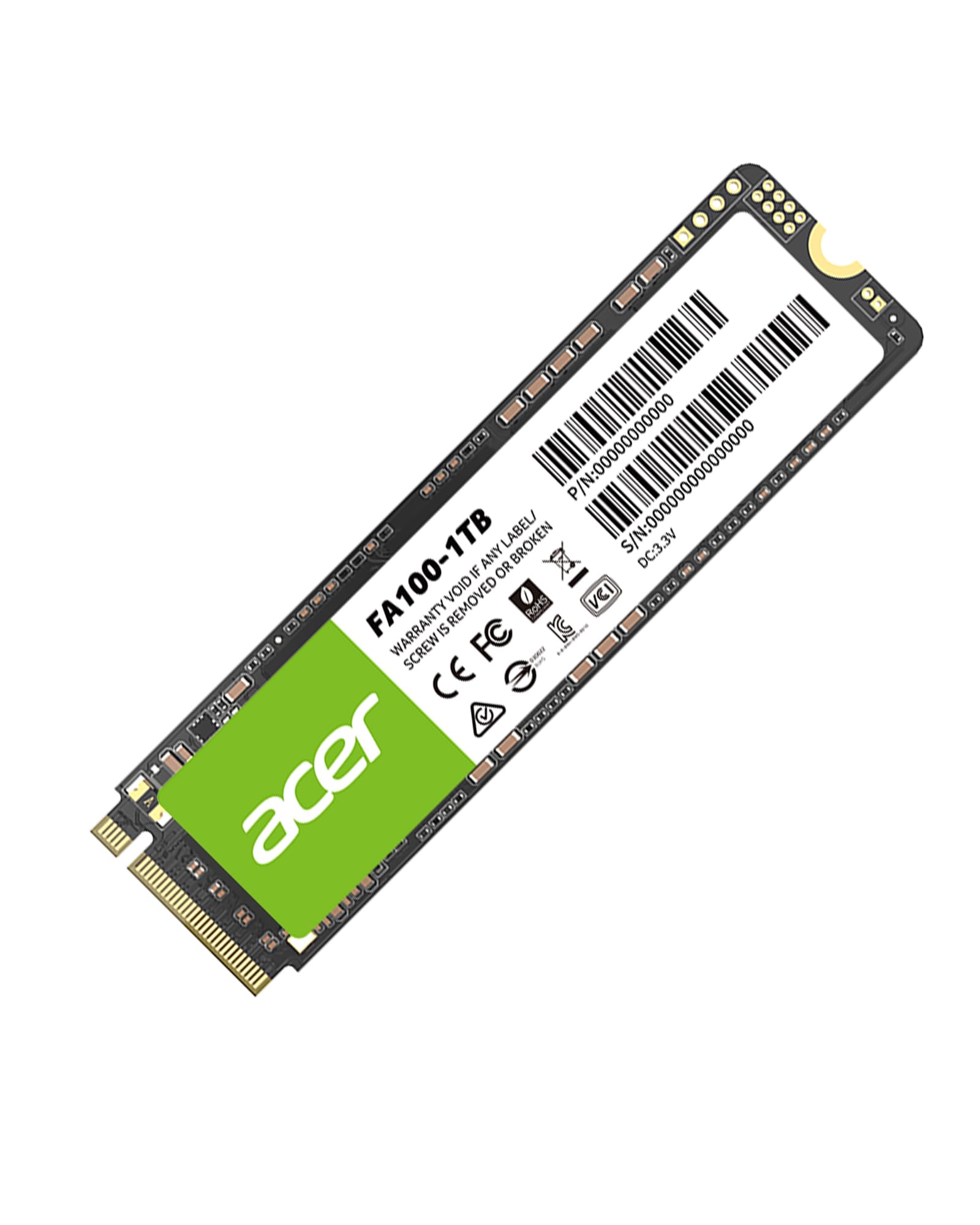 Acer FA100 M.2 2280 SSD 1TB: PCIe 3.0 NVMe with HMB & SLC Cache